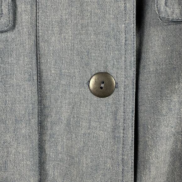 VTG 80s Mulberry Chambray Jacket Zip Closure, Cinch Bottom With Drawstring - Picture 7 of 10